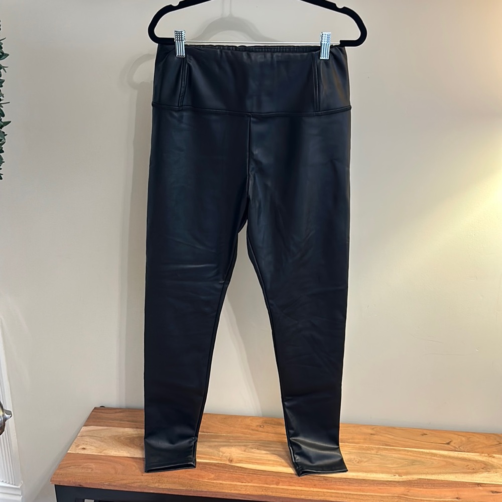RDI Faux Leather Black Leggings